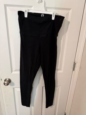 PINK Black Fold Over Yoga Leggings